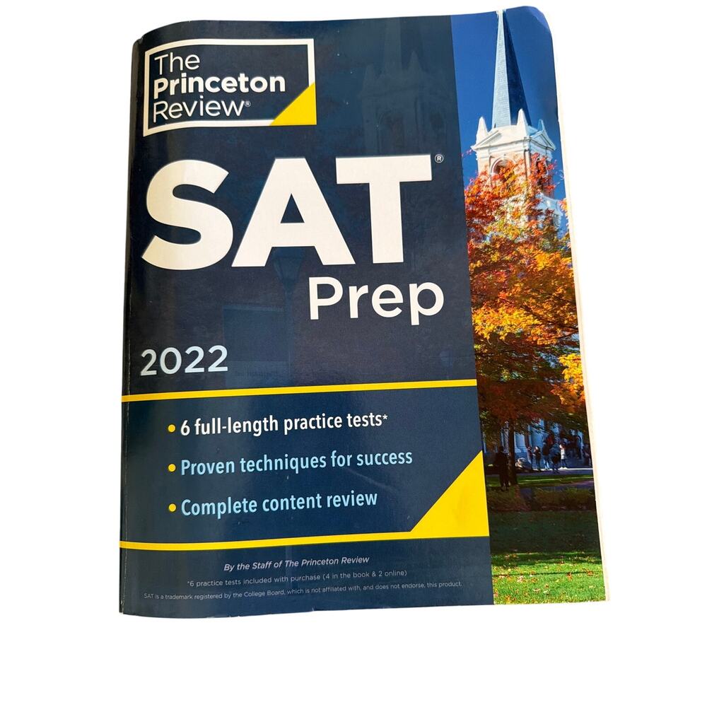 SAT Prep Book 2022 The Princeton Review 6 Full Length Practice Tests